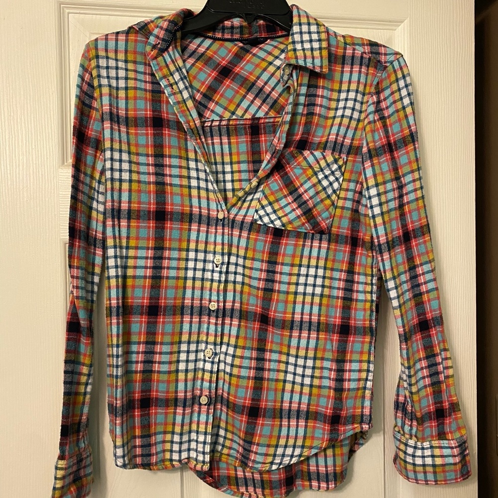 Plaid button down shirt